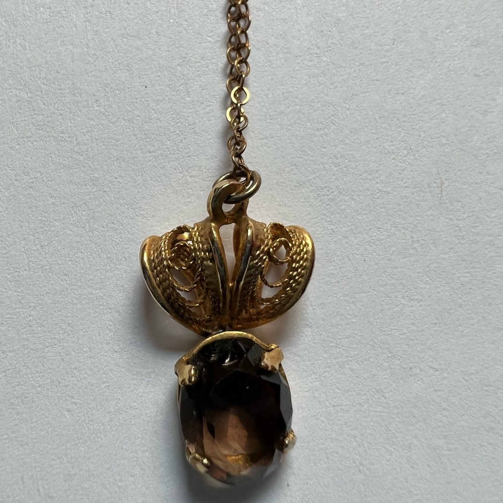 Smokey quartz necklace